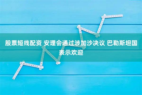 股票短线配资 安理会通过涉加沙决议 巴勒斯坦国表示欢迎